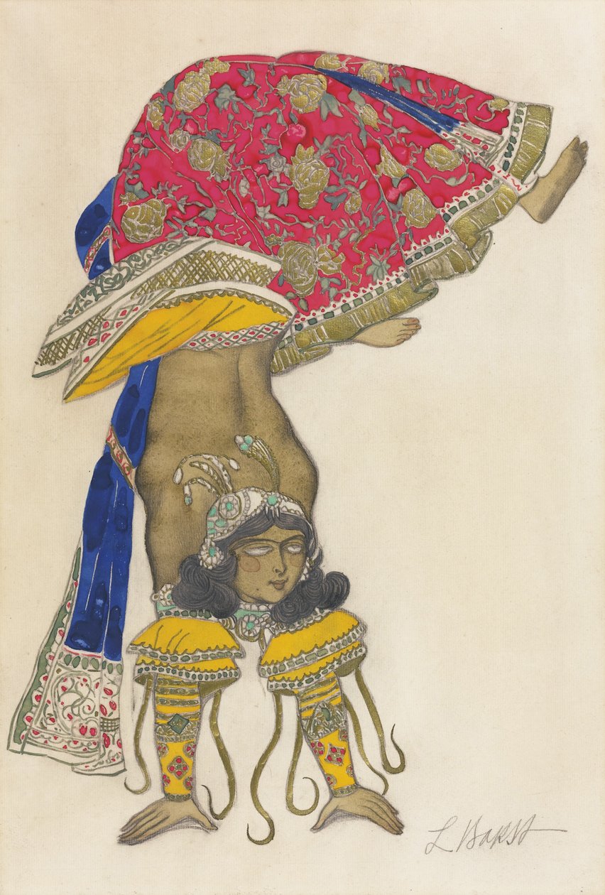 आर। हैन द्वारा बैले ब्लू गॉड के लिए कॉस्ट्यूम डिज़ाइन, 1912 द्वारा लियोन बक्स्तो
