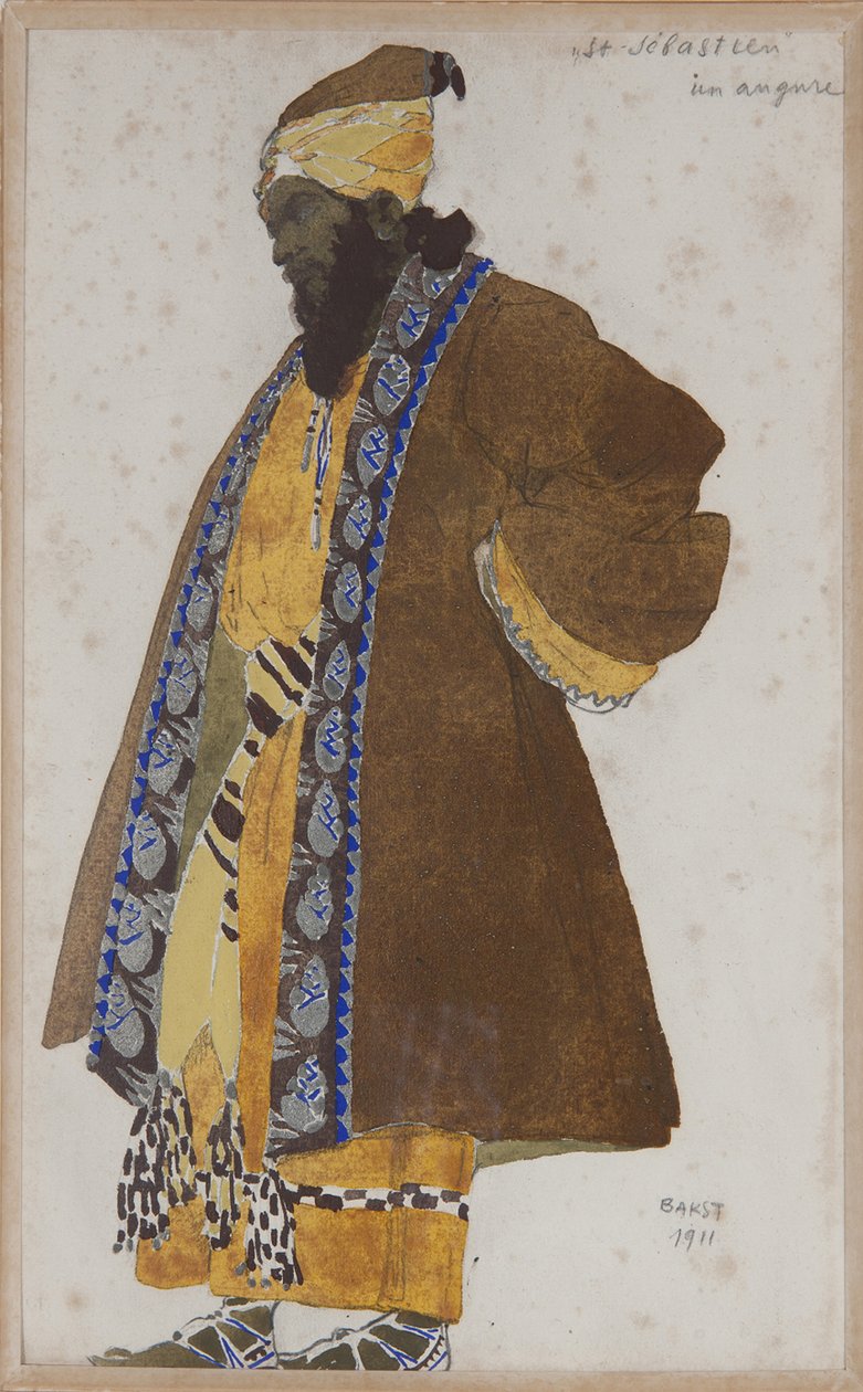गैब्रिएल डीएननुज़ियो, 1911 द्वारा सेंट सेबेस्टियन की शहादत नाटक के लिए कॉस्ट्यूम डिज़ाइन द्वारा लियोन बक्स्तो
