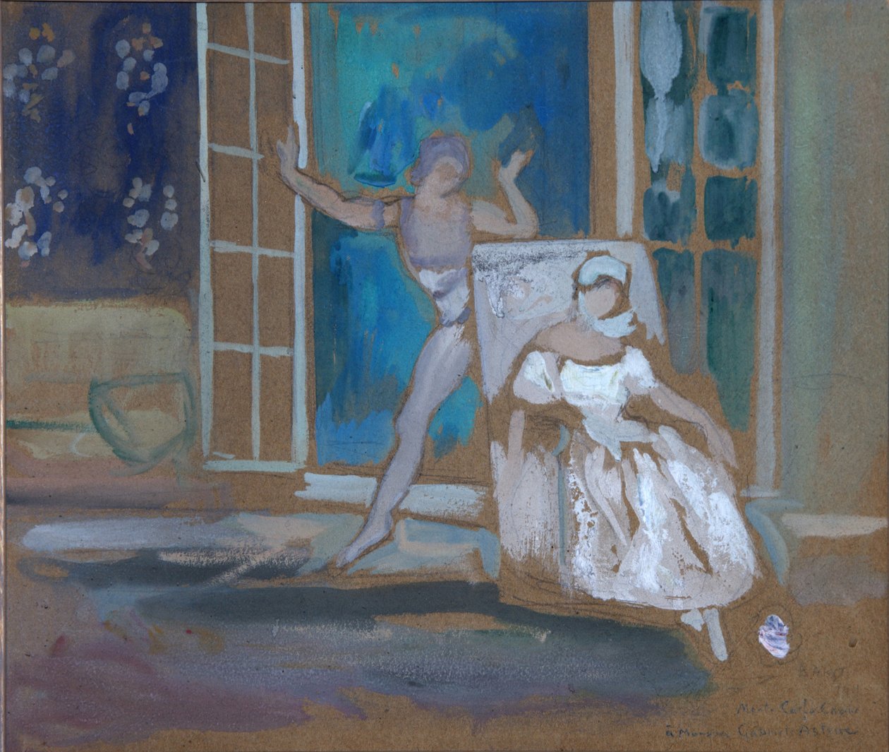 Nijinsky और Karsavina बैले Le Spectre de la Rose, 1911 में द्वारा लियोन बक्स्तो