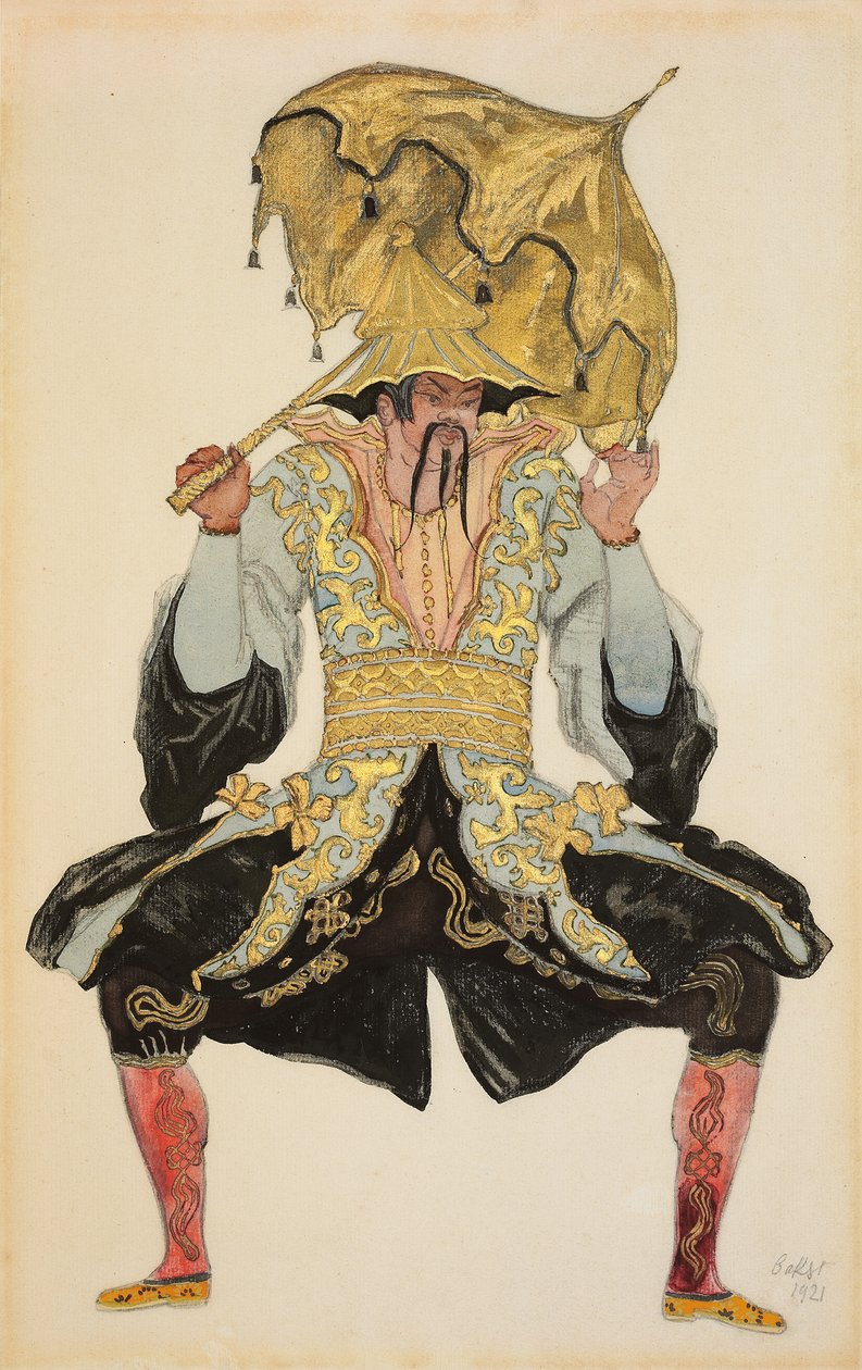 "स्लीपिंग ब्यूटी" के लिए चीनी मंदारिन, पोशाक डिजाइन, 1921 द्वारा लियोन बक्स्तो
