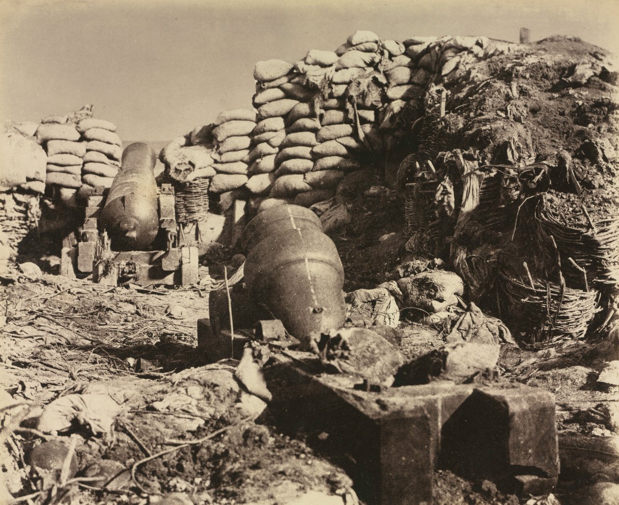 बैटरी, मलाकॉफ़, 1855। द्वारा लियोन यूजीन मेहदीनी