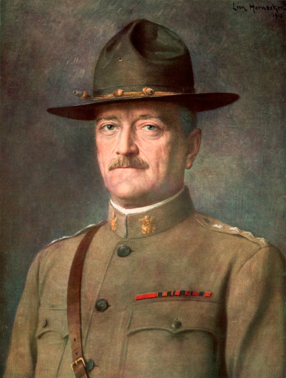 जॉन जोसेफ 'ब्लैक जैक' पर्शिंग, अमेरिकी जनरल, 1926। द्वारा लियोन हॉर्नेकर