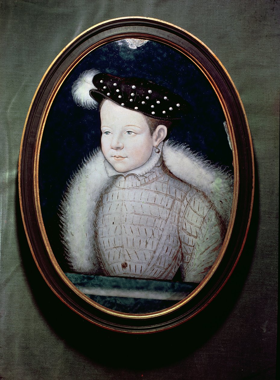 फ्रांसिस II (1544-60) के रूप में फ्रांस के Dauphin, c.1560 (तामचीनी पर तेल) के पोर्ट्रेट द्वारा लियोनार्ड लिमोसिन