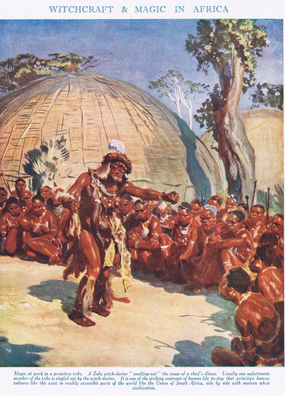 अफ्रीका में जादू टोना और जादू, &39;जीवन का विज्ञान&39; से चित्रण द्वारा लियोनार्ड रॉबर्ट ब्राइटवेल
