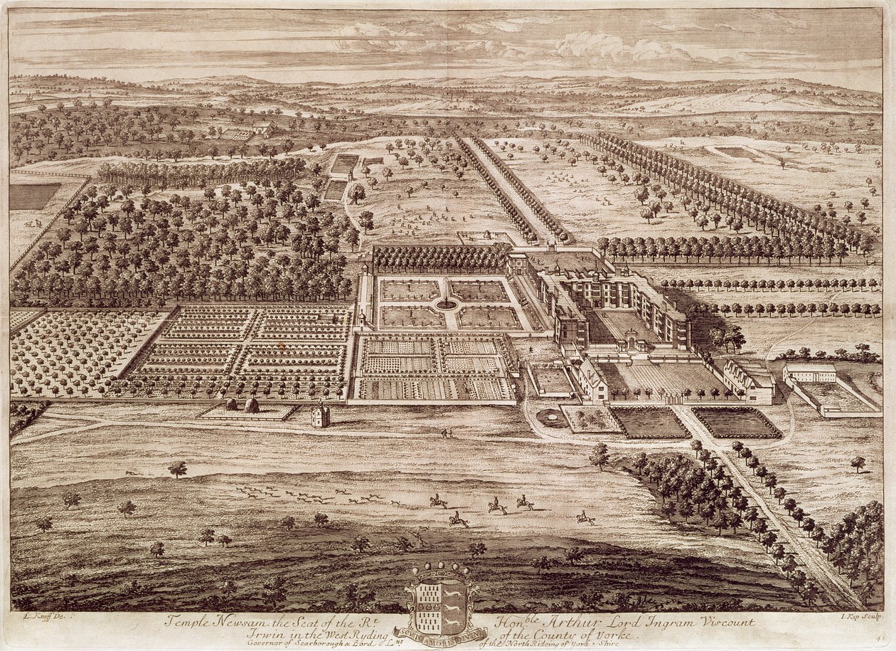 जैन किप द्वारा उत्कीर्ण मंदिर न्यूज़म हाउस की संभावना (c.1652-1722) 1702 (उत्कीर्णन) द्वारा लियोनार्ड (बाद) कनीफ