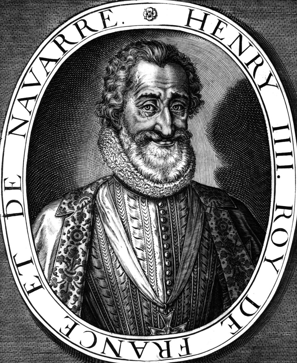 हेनरी चतुर्थ (1553-1610) 1589-1610 में फ्रांसीसी राजा, लियोनार्ड गॉल्टियर और एन डी मैथोनियर द्वारा उत्कीर्ण द्वारा लियोनार्ड गॉल्टियर