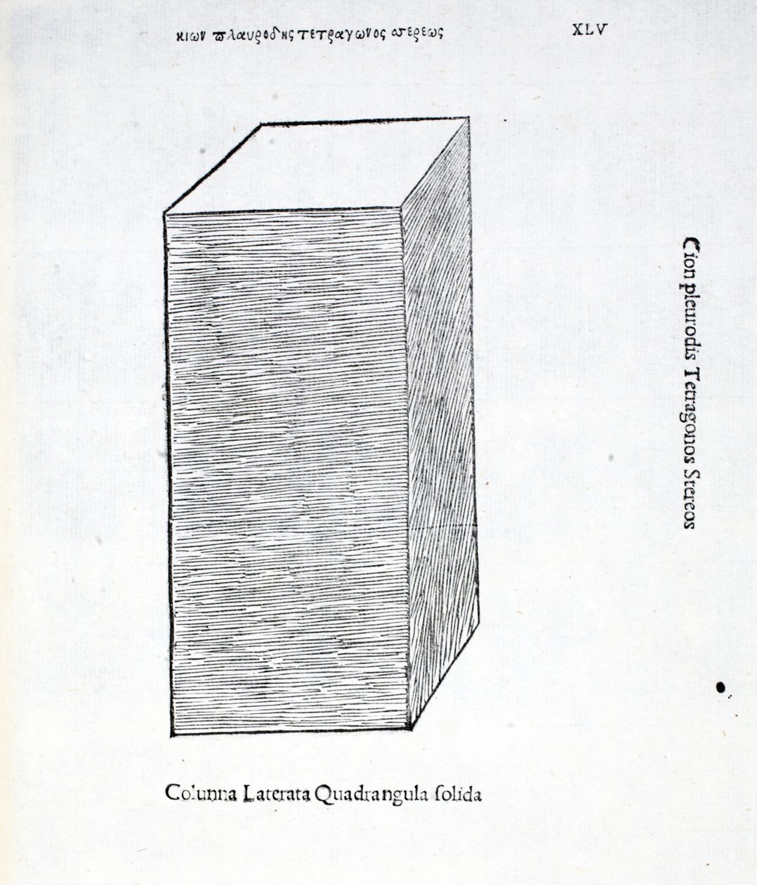 ठोस रूप से दीवार वाले बाद के स्तंभ, मूल रूप से पब से लुका पैसिओली (c.1445-1517) द्वारा &39;Divina Proportione&39; का चित्रण। वेनिस, 1509 द्वारा लियोनार्डो दा विंची