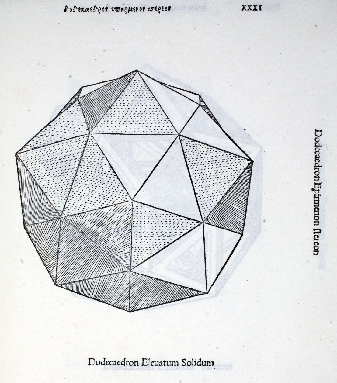 Dodecaedron लुका पसिओली (c.1445-1517) द्वारा एक &39;दिव्य अनुपात&39; से पूरी तरह से हटा लिया, मूल रूप से पब। वेनिस 1509 द्वारा लियोनार्डो दा विंची