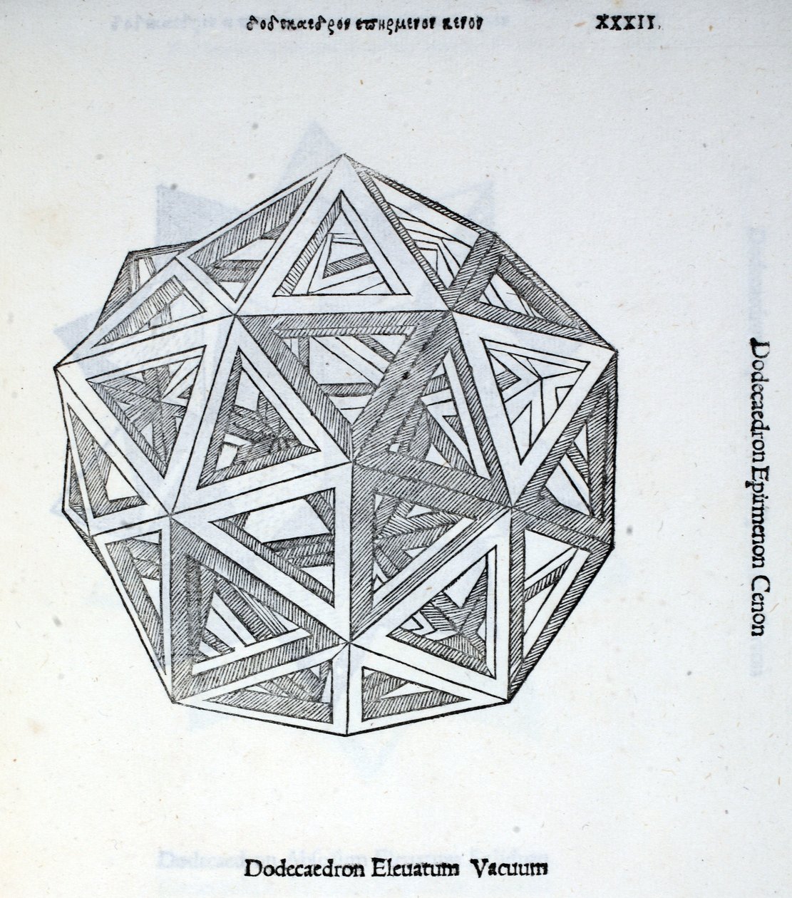 उच्च वैक्यूम Dodecaedron, लुका पसिओली (c.1445-1517) द्वारा एक &39;दिव्य अनुपात&39; से, मूल रूप से पब। वेनिस 1509 द्वारा लियोनार्डो दा विंची