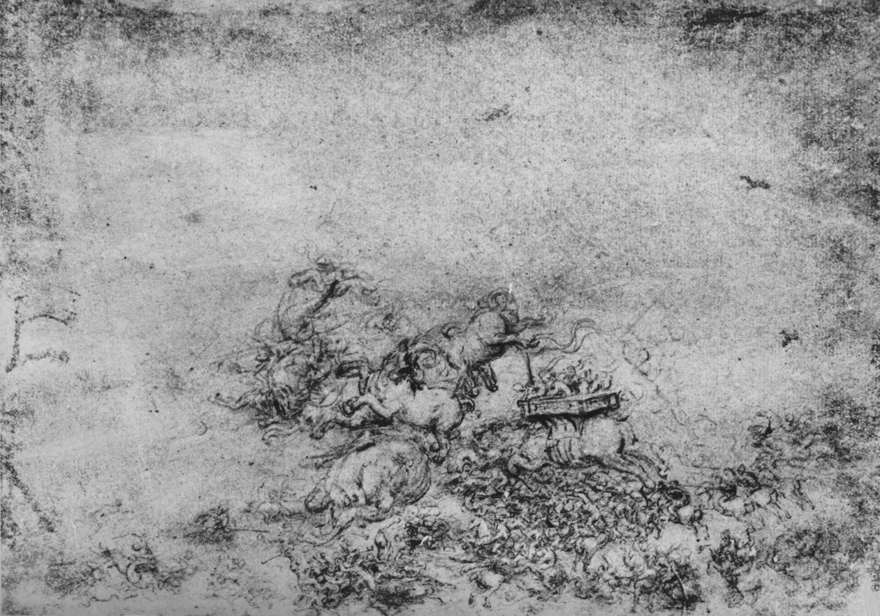एक शानदार लड़ाई, c1480 1945 द्वारा लियोनार्डो दा विंची