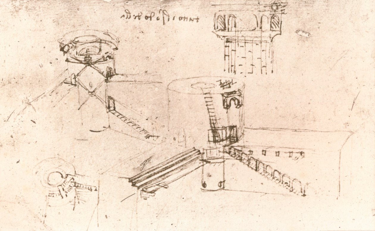 महल के लिए वास्तुकला, c1472-c1519 1883 द्वारा लियोनार्डो दा विंची