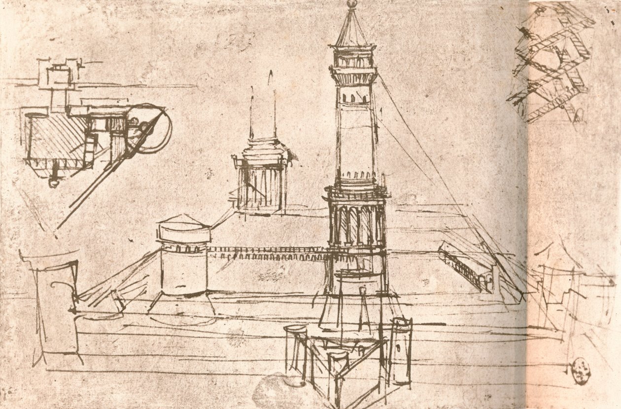 महल के लिए वास्तुकला, c1472-c1519 1883 द्वारा लियोनार्डो दा विंची