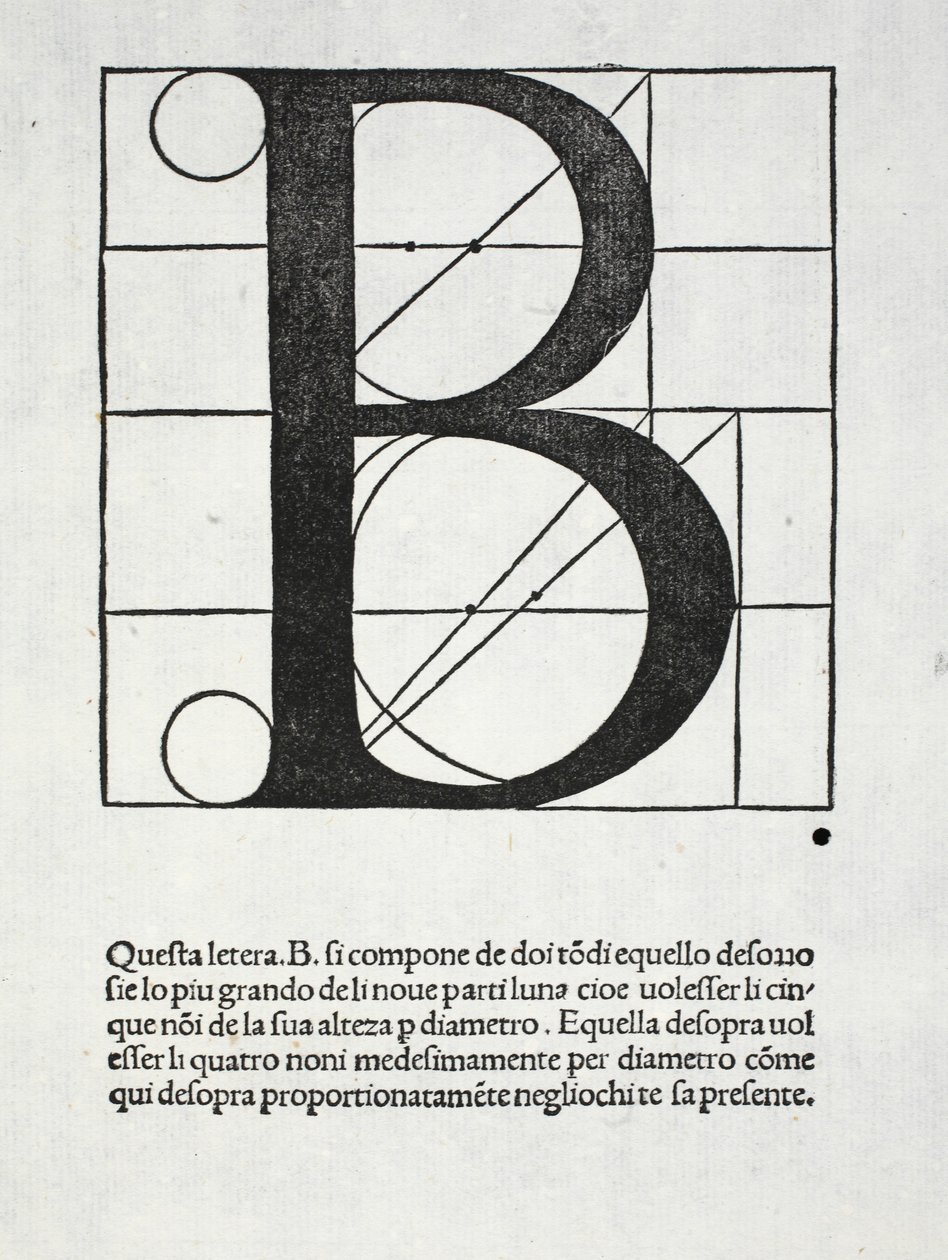 बी, मूल रूप से पब से लुका पैसिओली (c.1445-1517) द्वारा &39;Divina Proportione&39; का चित्रण। वेनिस, 1509 द्वारा लियोनार्डो दा विंची