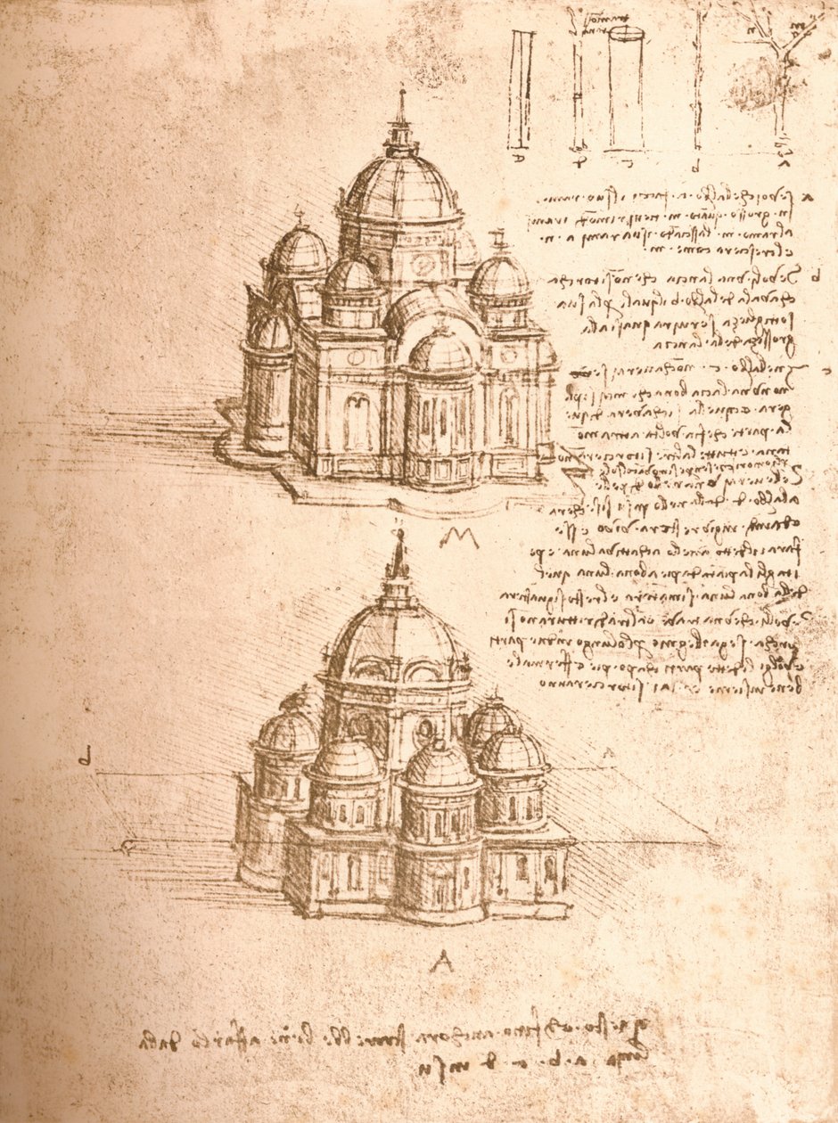 चर्चों का चित्रण, c1472-c1519 1883 द्वारा लियोनार्डो दा विंची