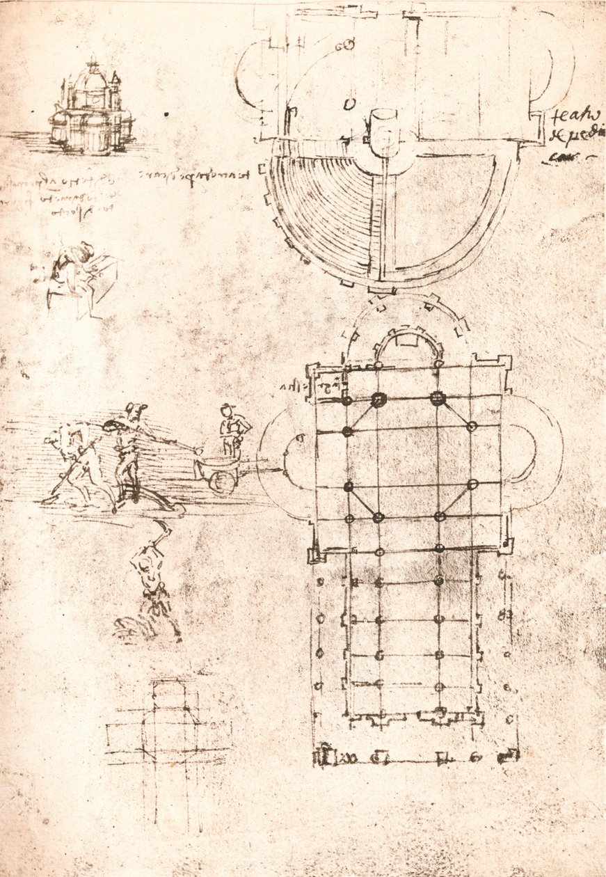 चर्चों का चित्रण, c1472-c1519 1883 द्वारा लियोनार्डो दा विंची