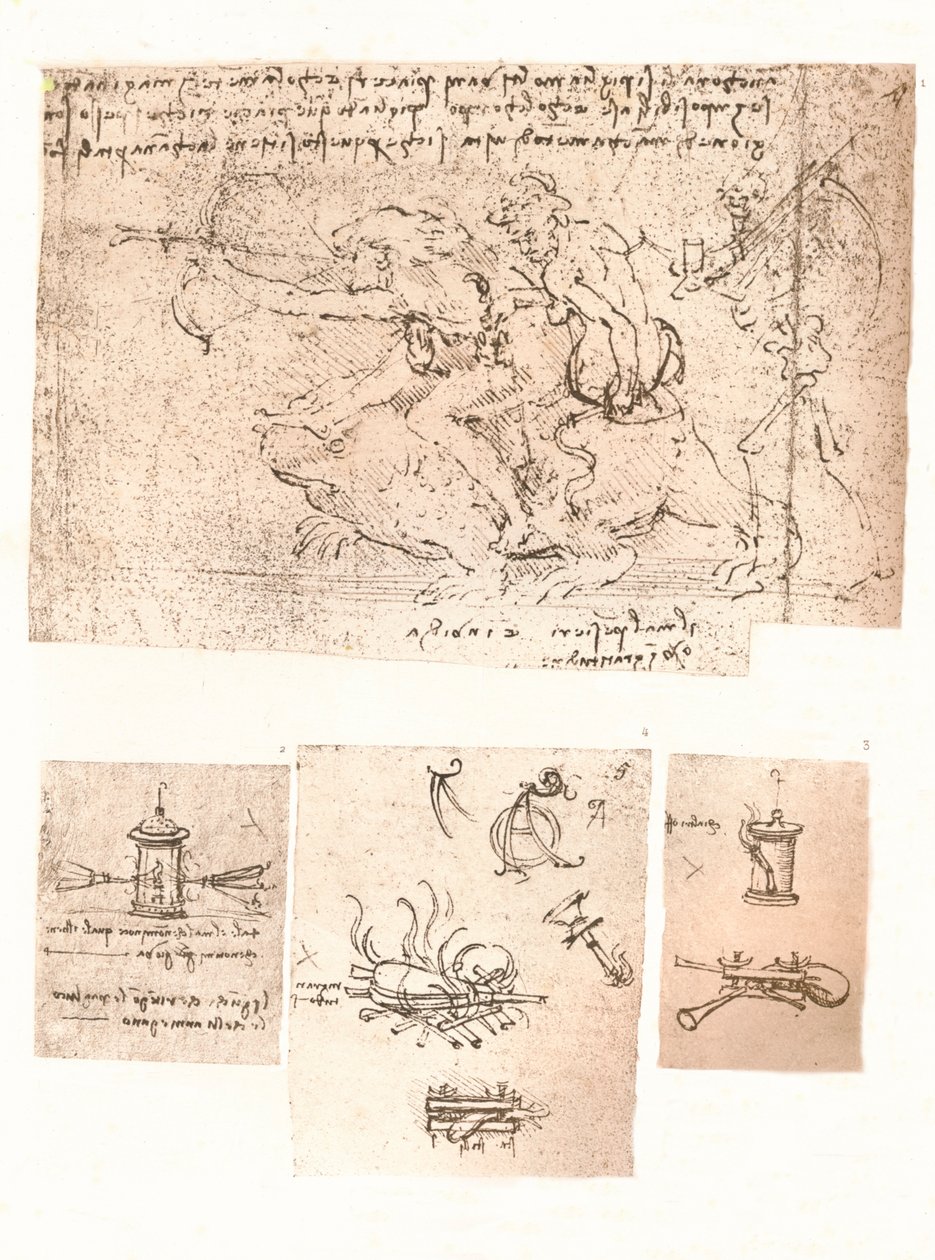 अलंकारिक अभ्यावेदन के चार चित्र, c1472-c1519 1883 द्वारा लियोनार्डो दा विंची