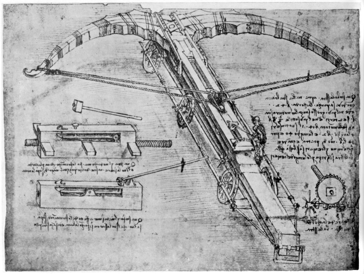 विशालकाय क्रॉसबो, 1480-1485 1954 द्वारा लियोनार्डो दा विंची