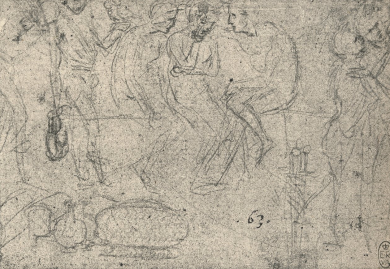 वार्तालाप में आंकड़ों का समूह, c1480 1945 द्वारा लियोनार्डो दा विंची