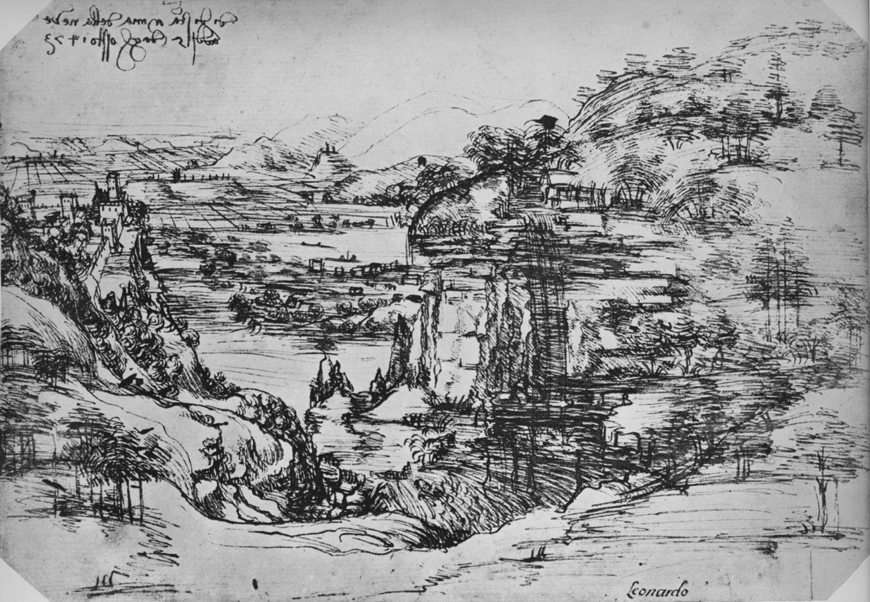 लैंडस्केप, c1480 1945 द्वारा लियोनार्डो दा विंची