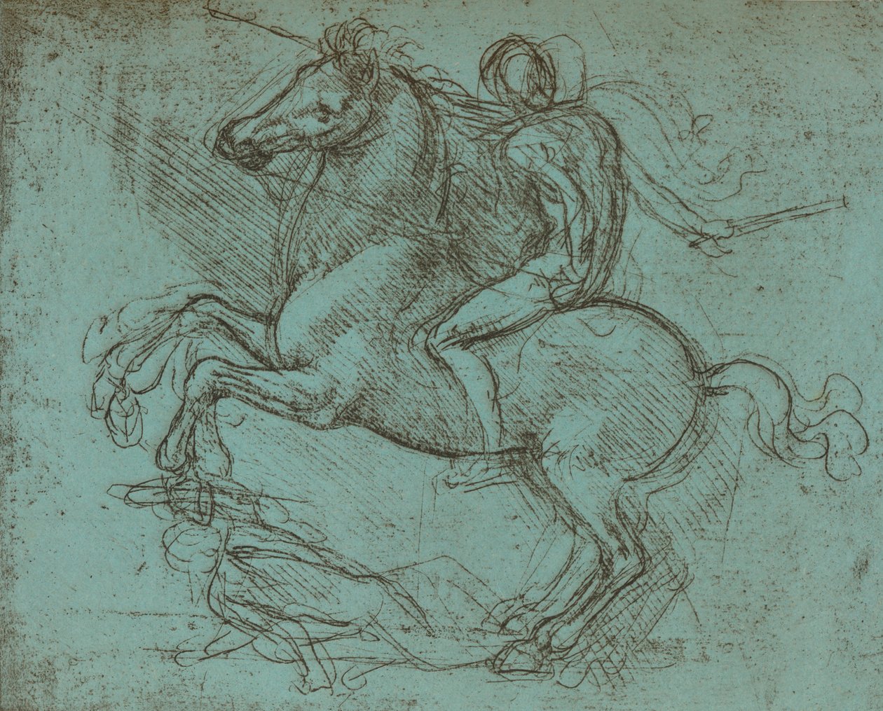 Sforza स्मारक के लिए अध्ययन, c1482-c1499 1883 द्वारा लियोनार्डो दा विंची