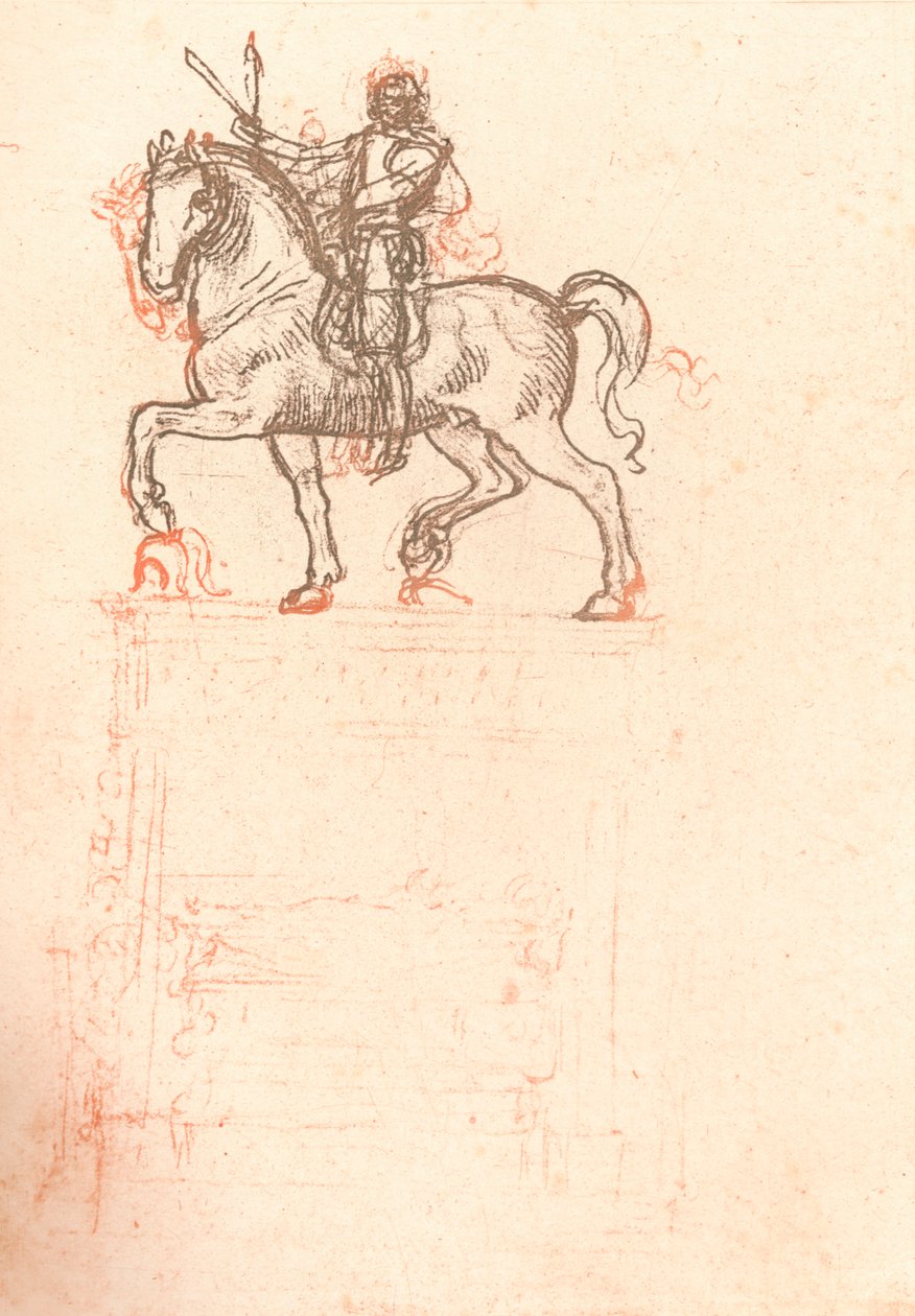Sforza स्मारक के लिए अध्ययन, c1482-c1499 1883 द्वारा लियोनार्डो दा विंची
