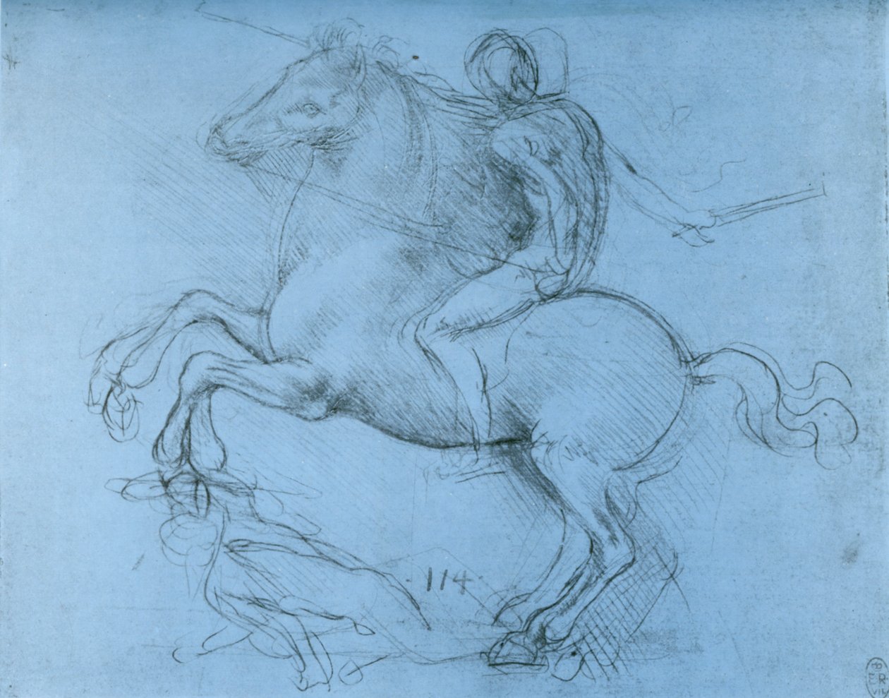 Sforza स्मारक के लिए अध्ययन, c1488-1493 1954। द्वारा लियोनार्डो दा विंची