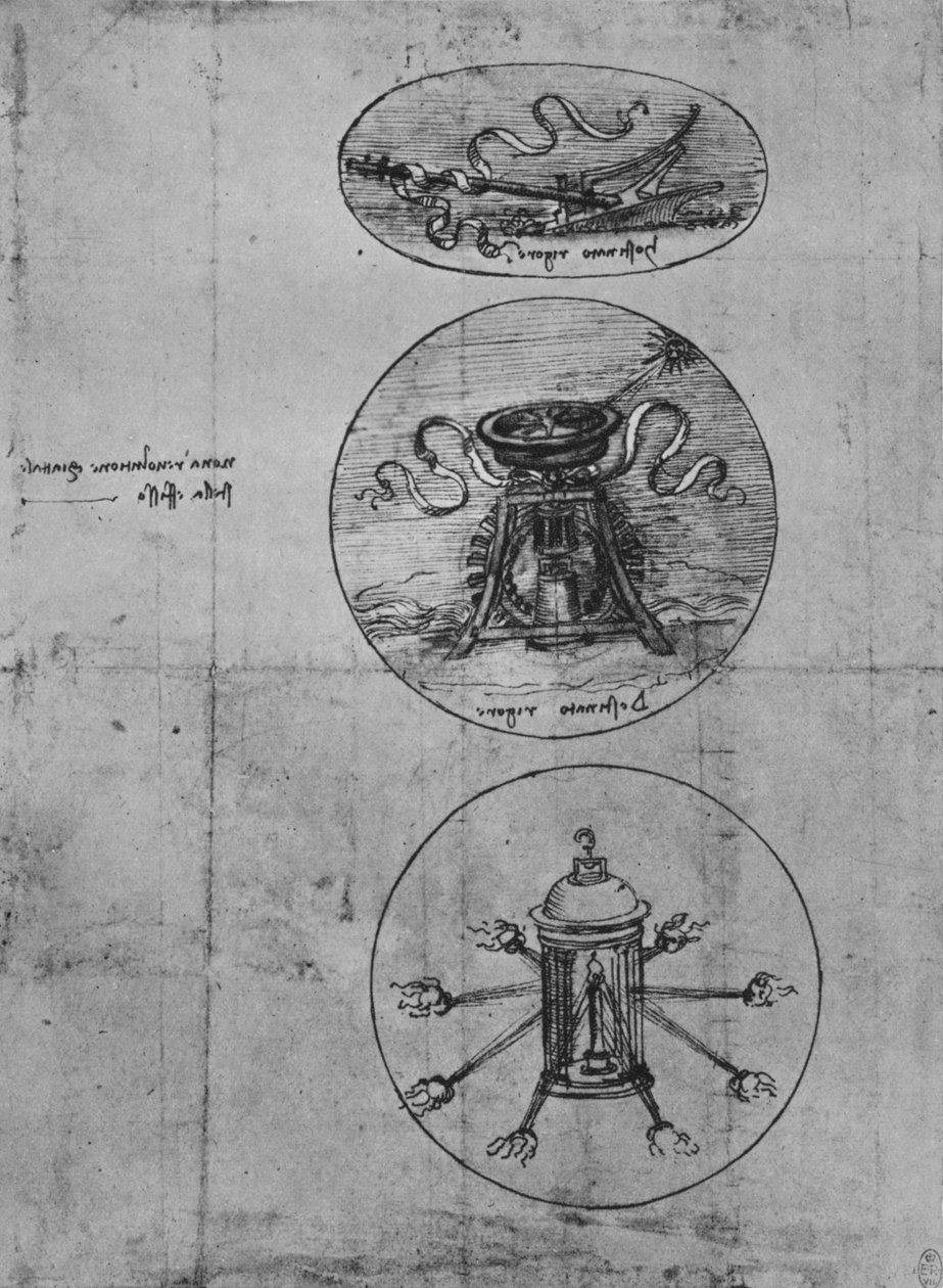 तीन प्रतीक, c1480 1945 द्वारा लियोनार्डो दा विंची