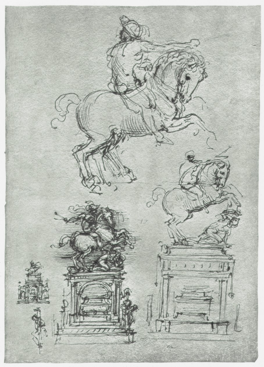 त्रिवुलिज़ियो स्मारक, c1511 द्वारा लियोनार्डो दा विंची