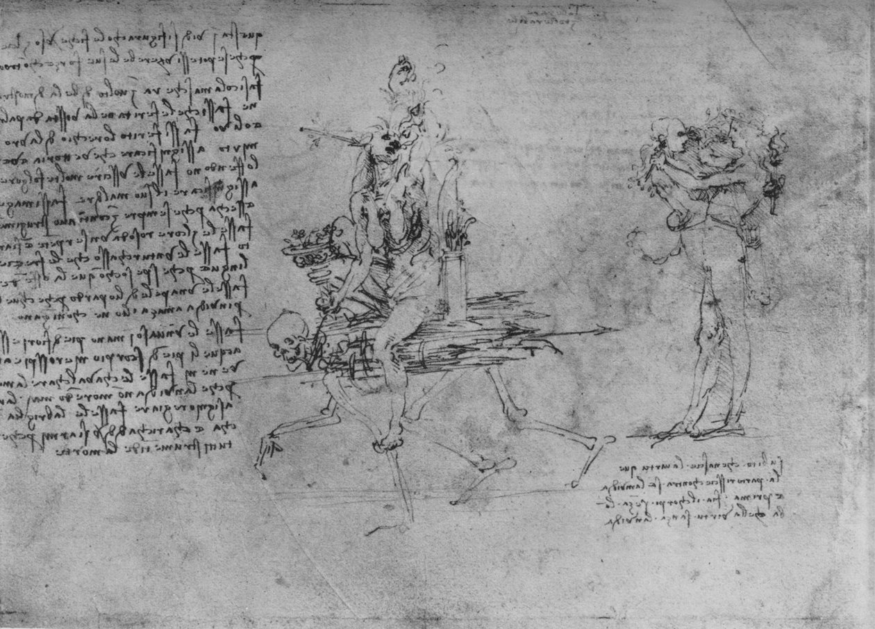 ईवी के दो रूपक, c1480 1945 द्वारा लियोनार्डो दा विंची