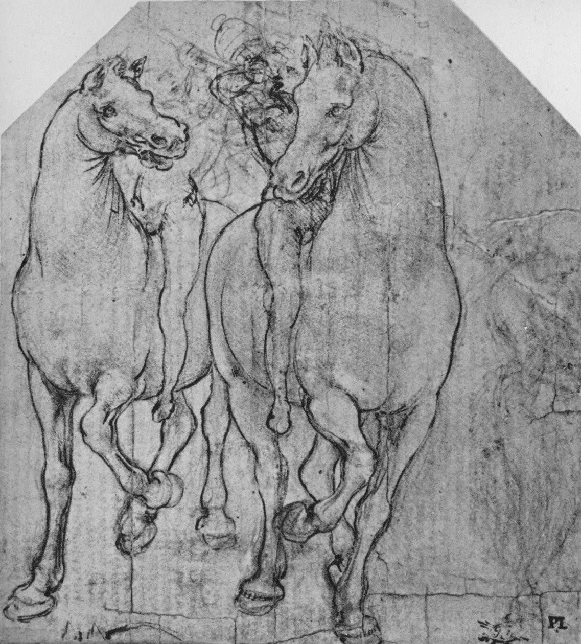 दो घुड़सवार, c1480 1945 द्वारा लियोनार्डो दा विंची