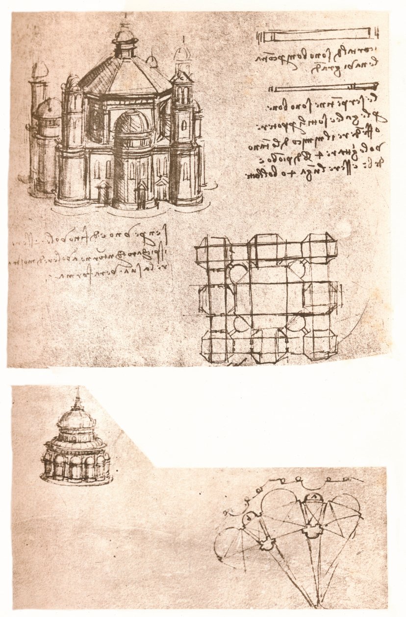 चर्चों के दो चित्र, c1472-c1519 1883 द्वारा लियोनार्डो दा विंची