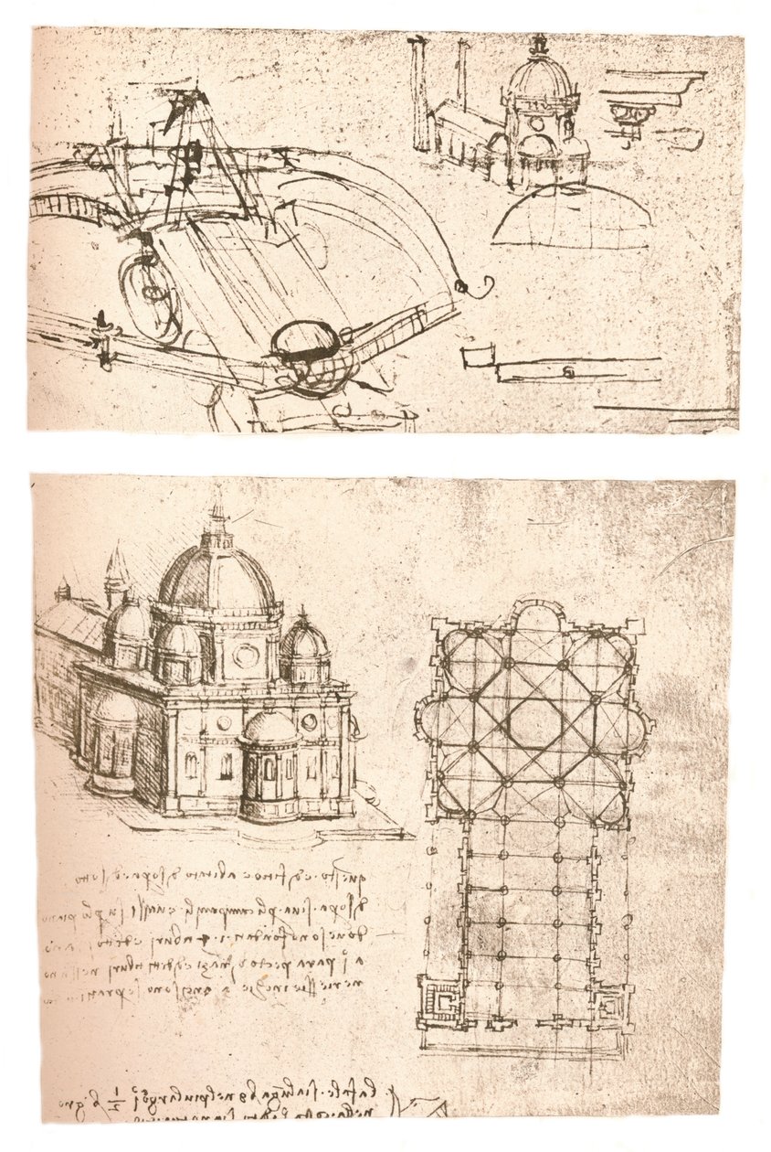 चर्चों के दो चित्र, c1472-c1519 1883 द्वारा लियोनार्डो दा विंची
