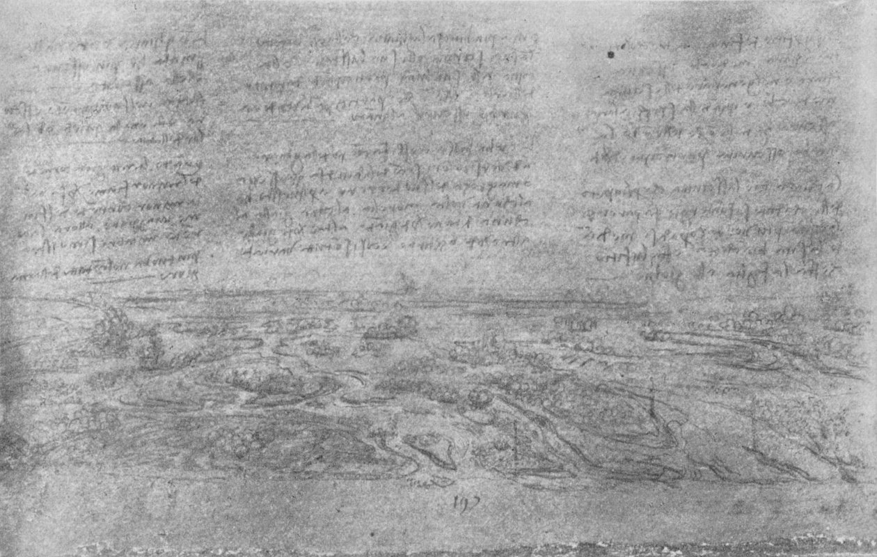 एक डेल्टा का दृश्य, c1480 1945 द्वारा लियोनार्डो दा विंची