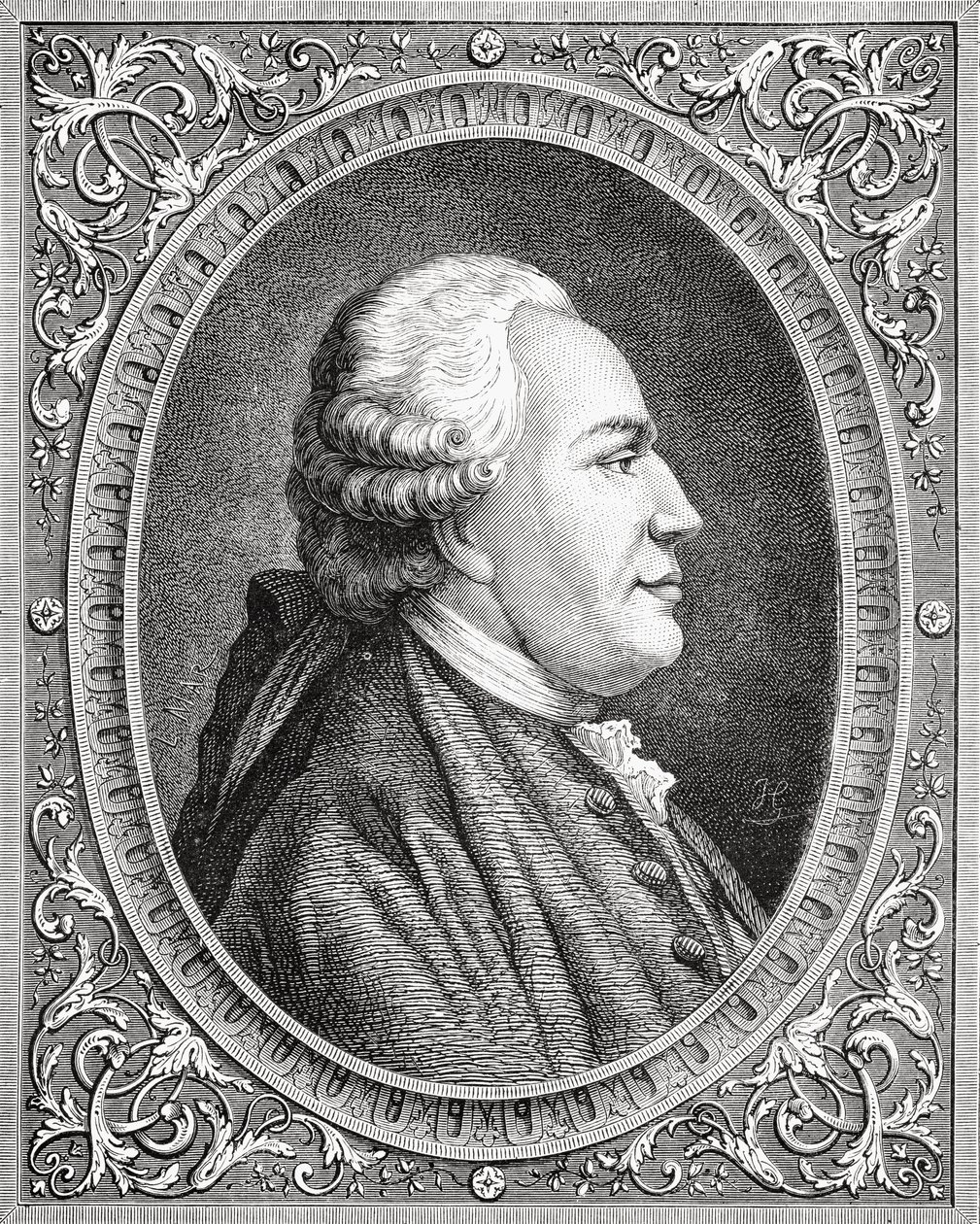फ्रांज़ एंटोन मेस्मर (1734-1815) जर्मन चिकित्सक के चित्र द्वारा लियोपोल्ड मार