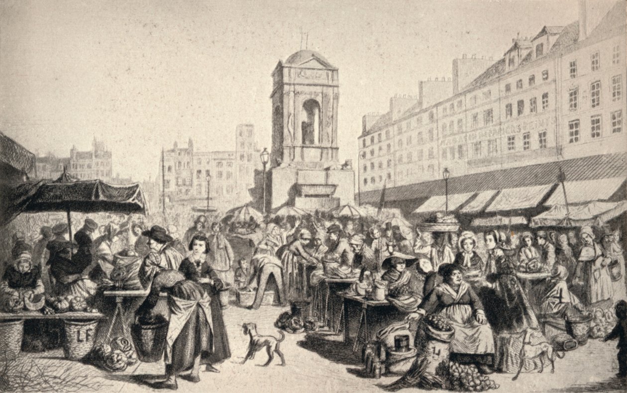 द Marché des Innocents, 1915 द्वारा लियोपोल्ड फ्लैमेंग
