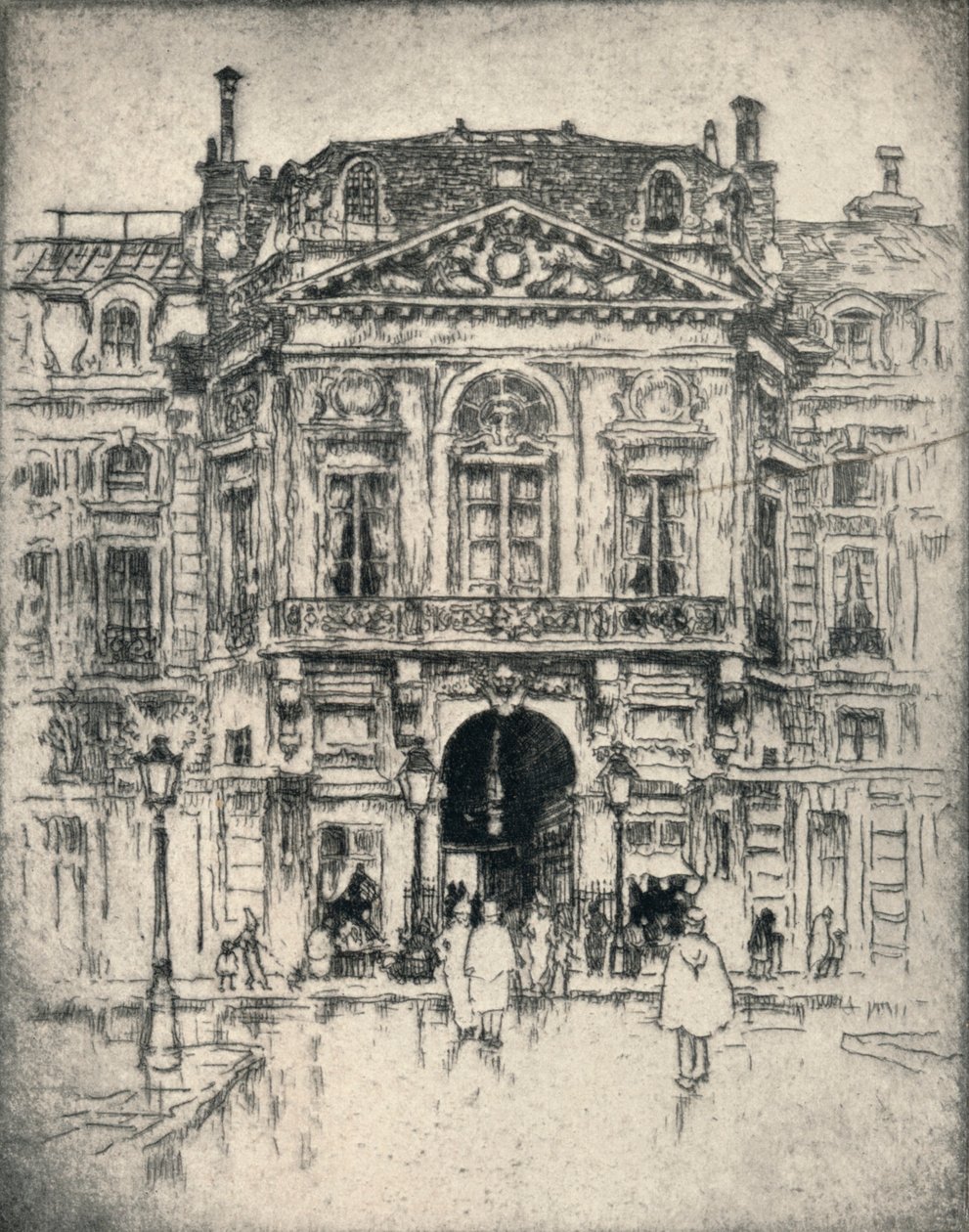 द पोर्ट डे वालोइस, पैलैस-रॉयल, 1915 द्वारा लेस्टर जॉर्ज हॉर्नबी