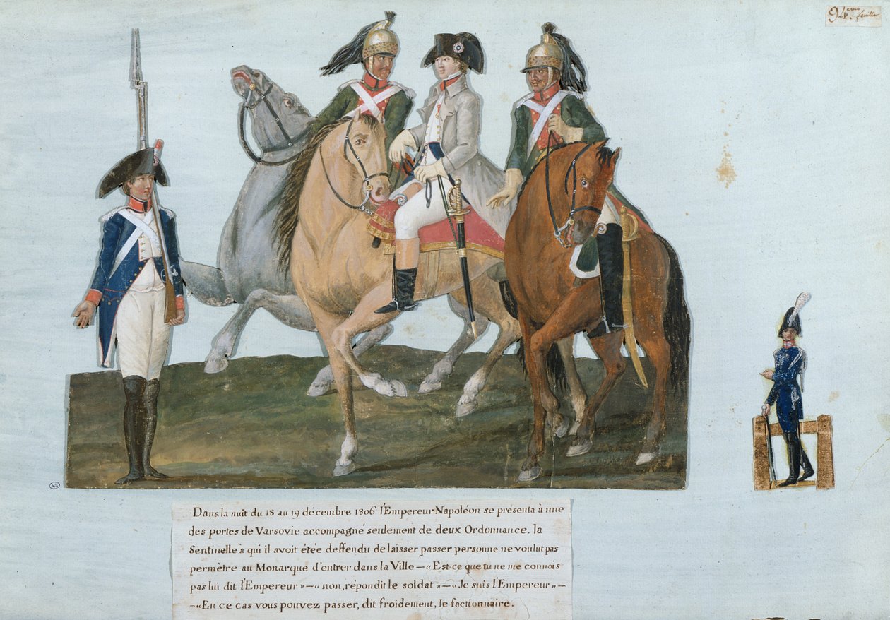 नेपोलियन बोनापार्ट (1769-1821) और वर्सोवियन संतरी द्वारा लेसुअर ब्रदर्स