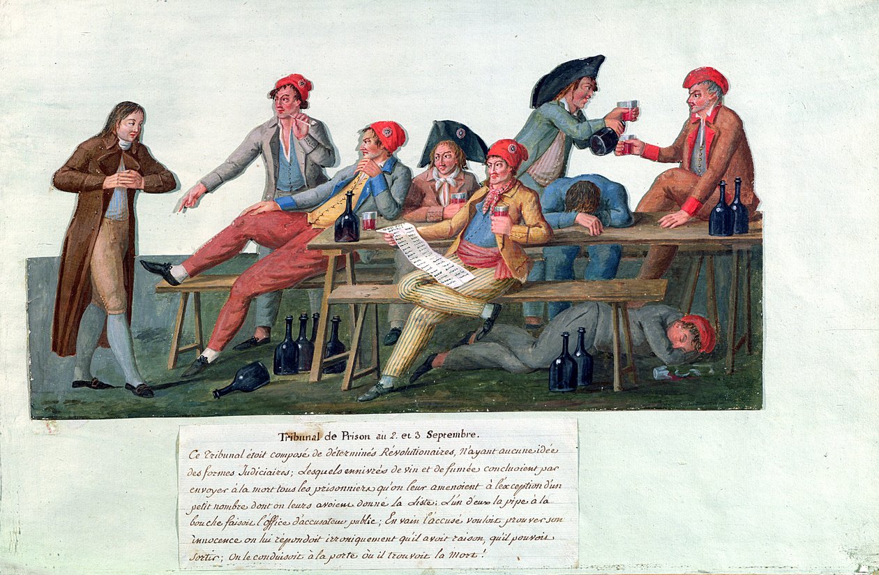 2 और 3 सितंबर, 1792 की जेल ट्रिब्यूनल (कार्ड पर गौचे) द्वारा लेसुअर ब्रदर्स