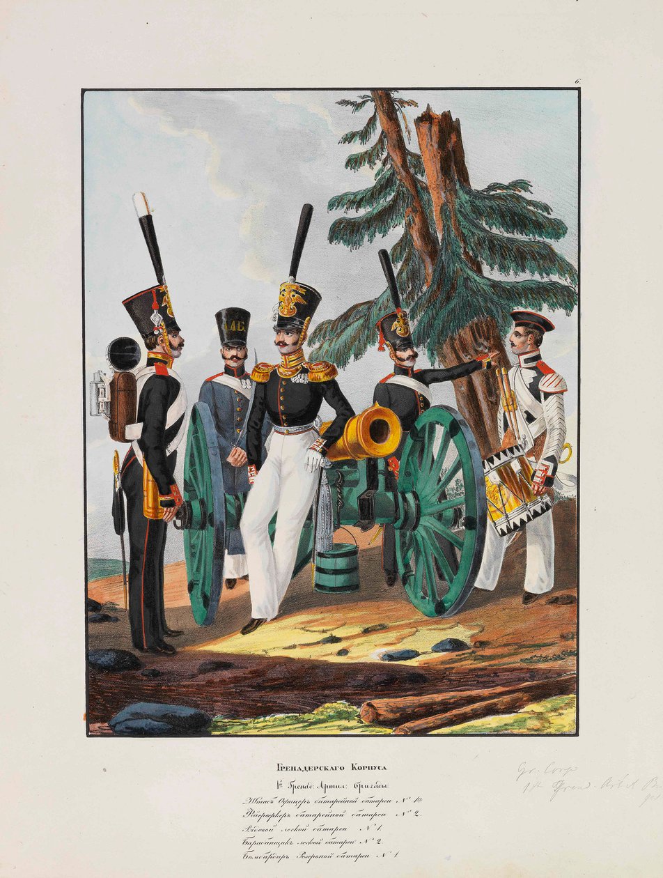 इंपीरियल रूसी सेना का पहला ग्रेनेडियर डिवीजन, 1837-1839। द्वारा लेव अलेक्जेंड्रोविच बेलौसोव