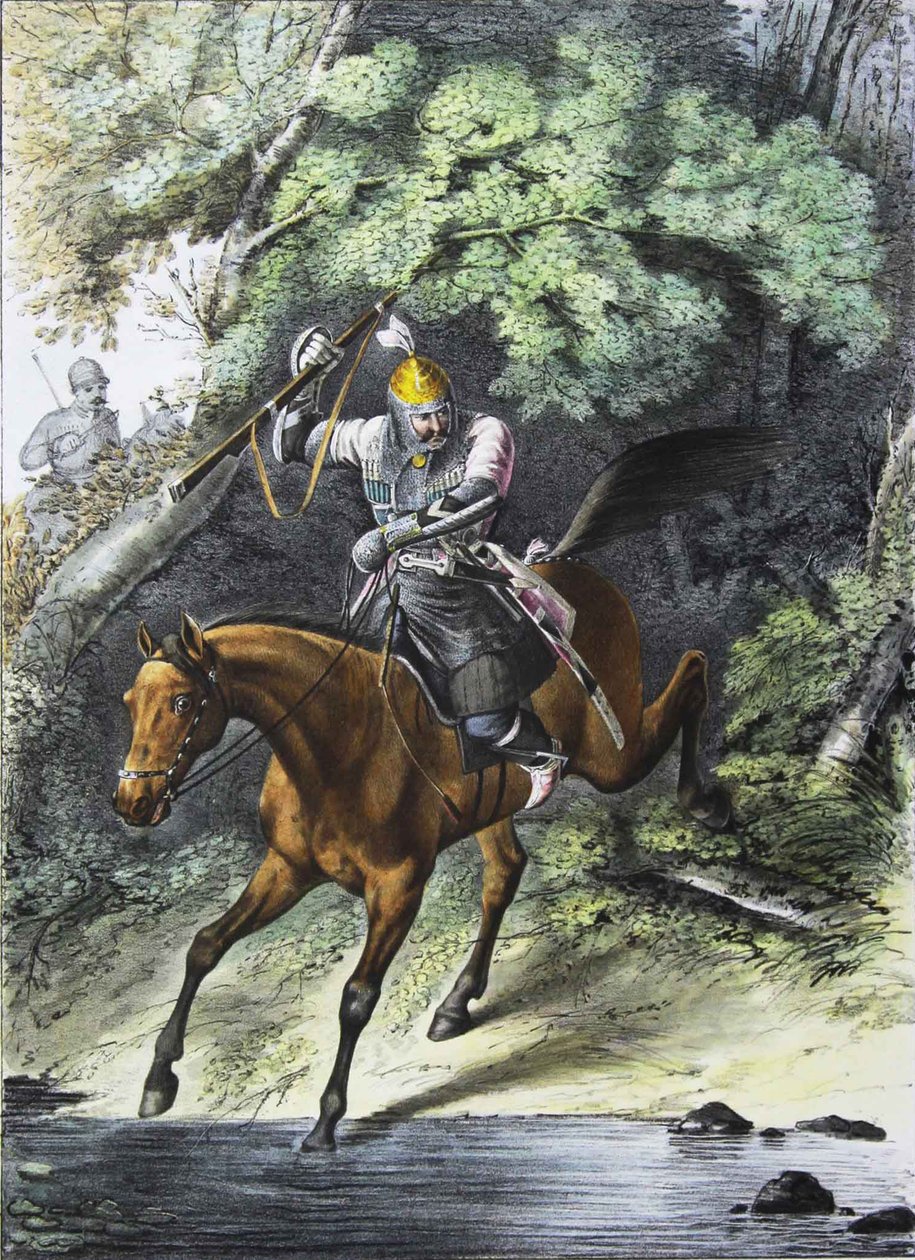 लाइफ-गार्ड्स कोकेशियान-माउंटेन स्क्वाड्रन के कवच-वाहक, 1829 द्वारा लेव अलेक्जेंड्रोविच बेलौसोव