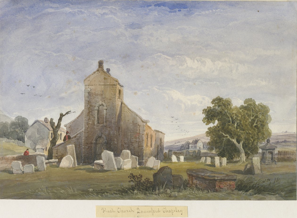 फ्लैश चैपल: वाटर कलर पेंटिंग, एन डी [c1830-1840] द्वारा लुईस जॉन वुड