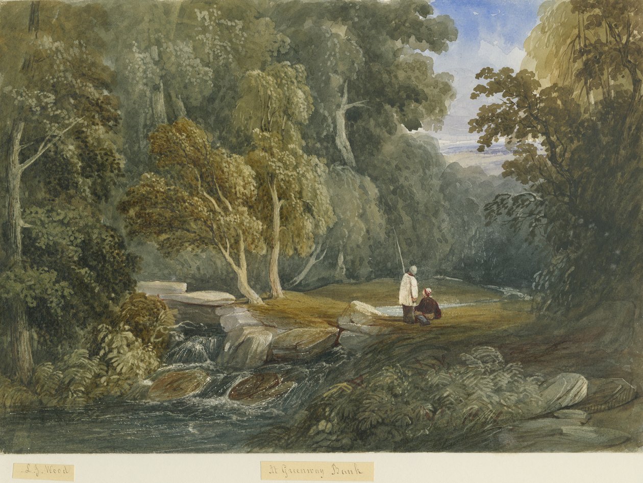 ग्रीनवे बैंक: वाटर कलर पेंटिंग, nd [c1830-1840] द्वारा लुईस जॉन वुड