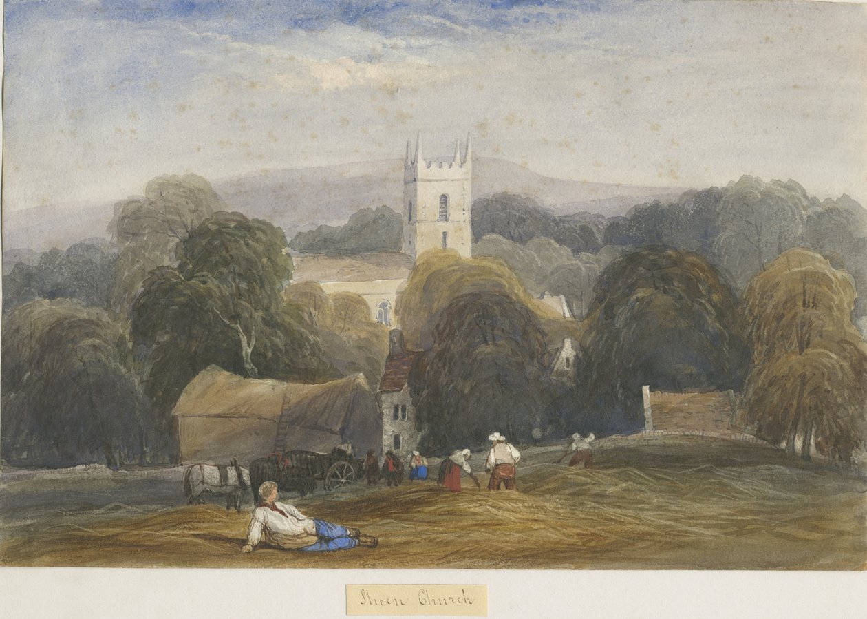 शीन चर्च: वाटर कलर पेंटिंग, एन डी [c1830-1840] द्वारा लुईस जॉन वुड