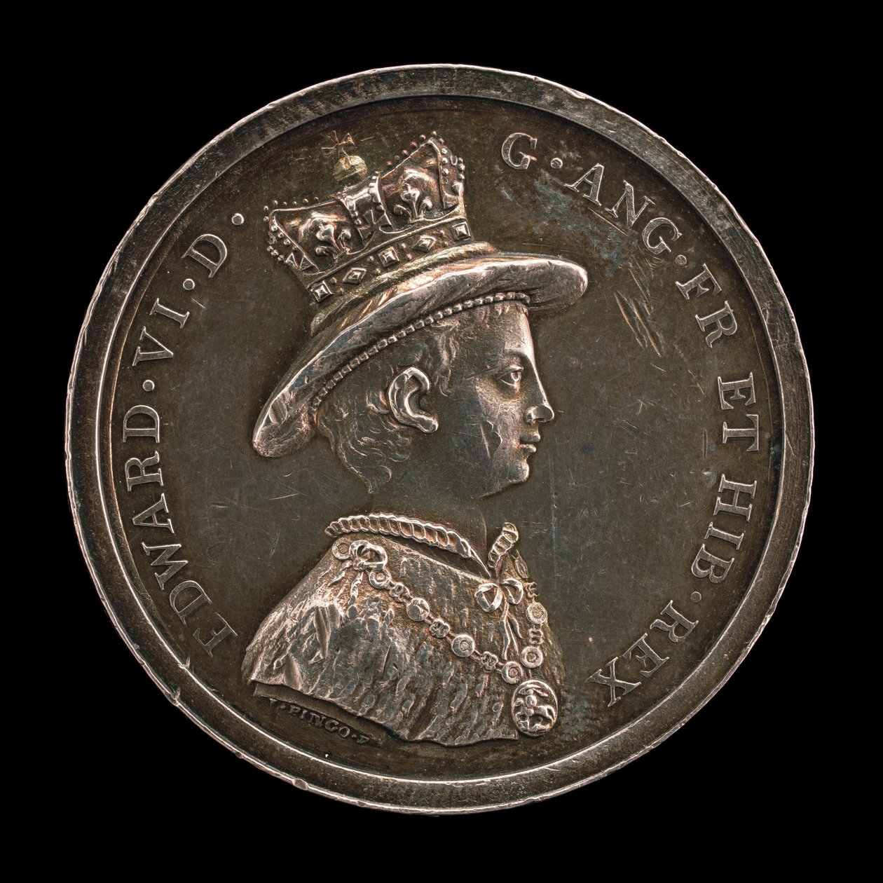 एडवर्ड VI, 1537-1553, इंग्लैंड के राजा 1547 मसीह के अस्पताल के स्कूल के लिए पदक, 1552 की स्थापना द्वारा लुईस पिंगो