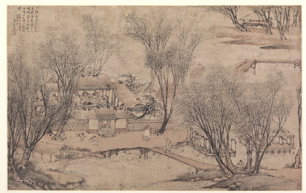 स्टोन लेक में एक गांव में नया साल, 1609। द्वारा ली शिदा