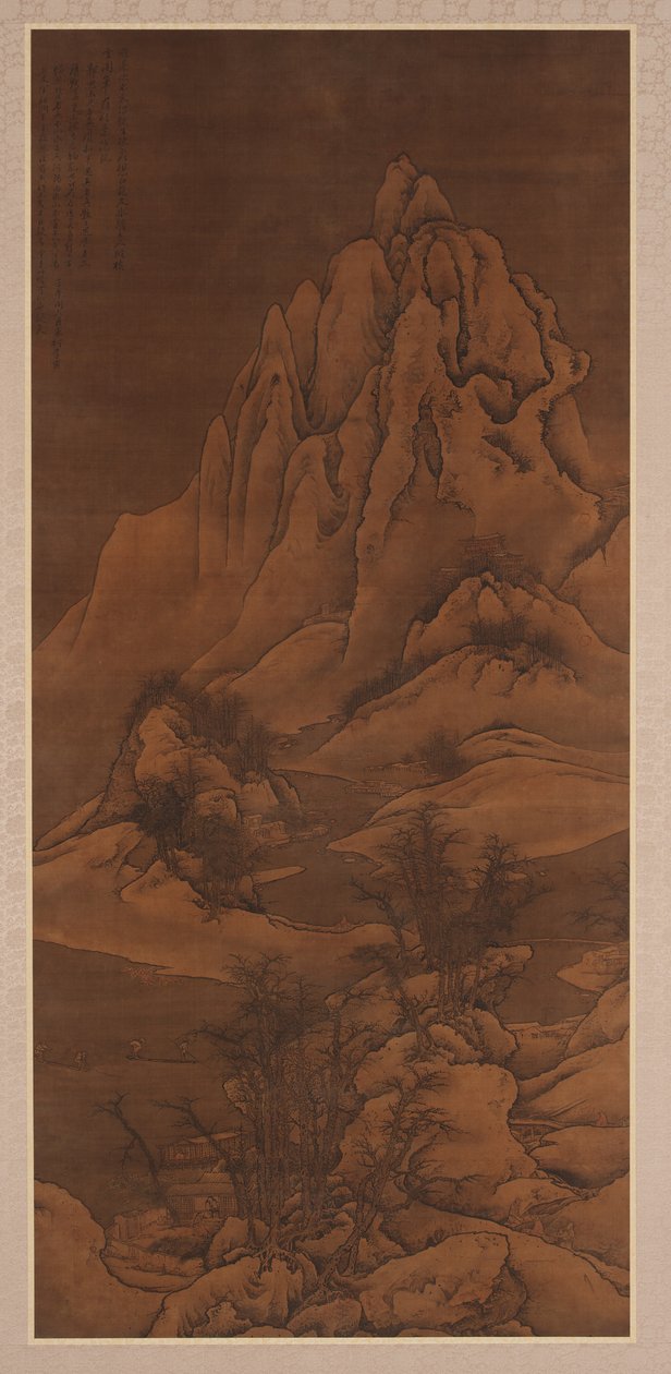 गुओ शी, किंग राजवंश, 1702 के बाद स्नोस्केप। द्वारा ली यिन