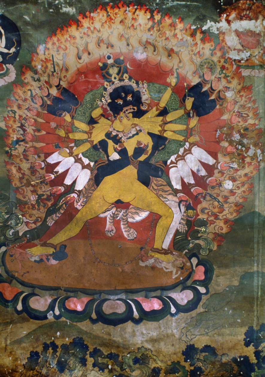 हेमिस, लद्दाख, भारत के लामावादी मठ से प्राचीन दीवार पेंटिंग द्वारा अज्ञात अज्ञात