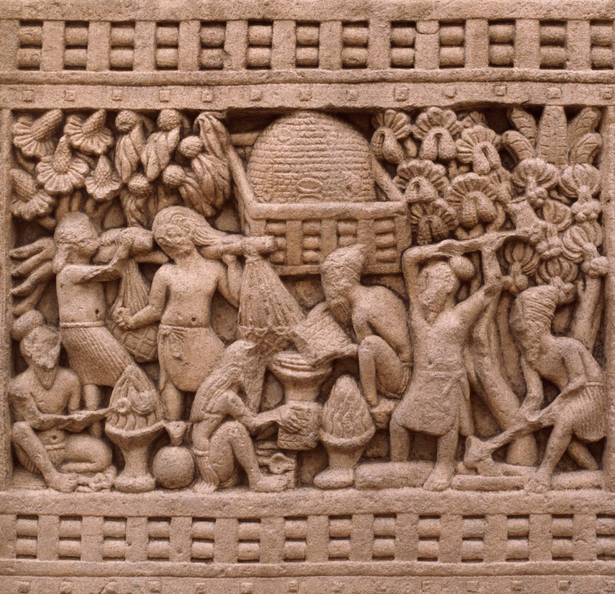सांची में स्तूप I के पूर्व की ओर का विवरण (यूनेस्को विश्व विरासत सूची .) द्वारा अज्ञात अज्ञात