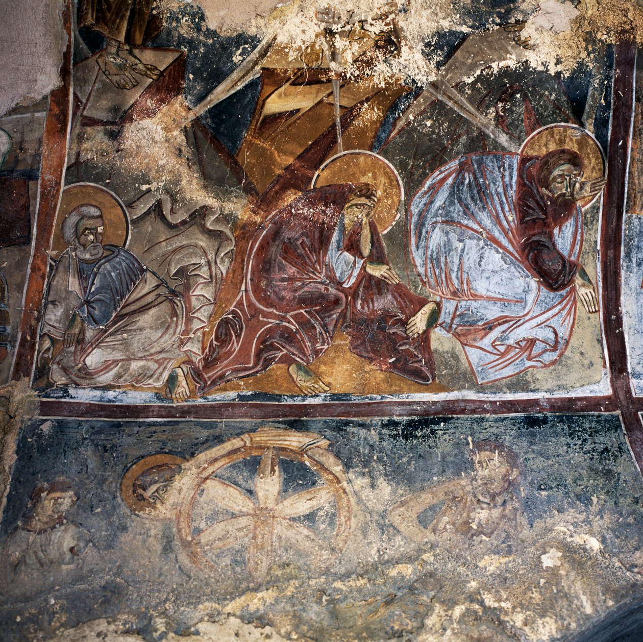 Agios Georgios Xifoforos, Apodoulou, Crete, ग्रीस के बीजान्टिन चर्च में संतों का फ्रेस्को (फोटो) द्वारा अज्ञात अज्ञात