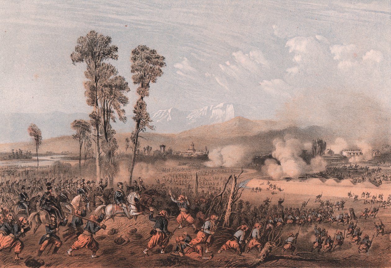 राजा विटोरियो इमानुएल द्वितीय ने पलेस्ट्रो, लोम्बार्डी की लड़ाई के दौरान सेना का नेतृत्व किया द्वारा अज्ञात अज्ञात